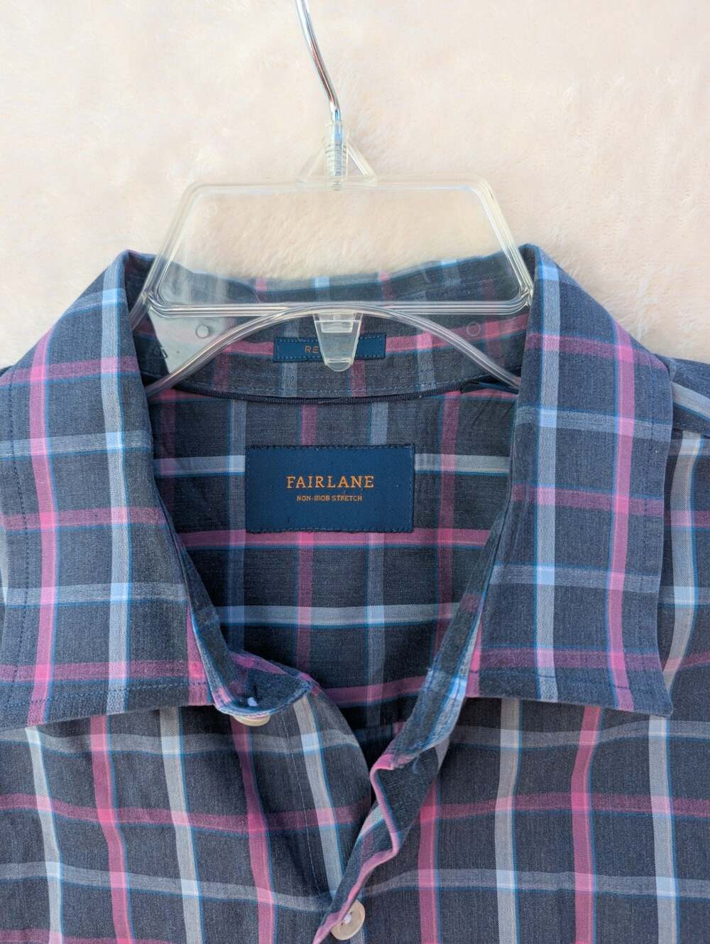 Fairlane Men's Long Sleeve Regular Fit SZ Large Shirt - E